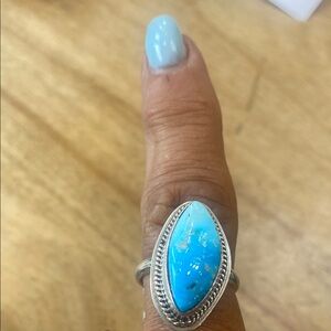 Vintage Kingsman Turquoise and Sterling Silver Ring 🌺